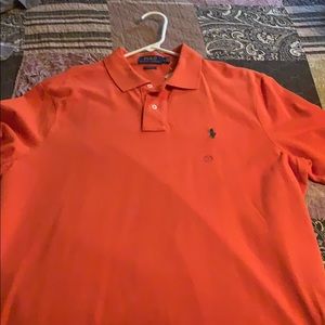 Orange polo shirt